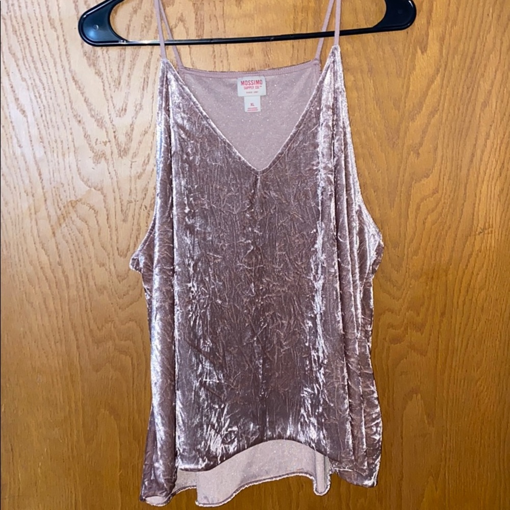 pink/purple velvet tank top